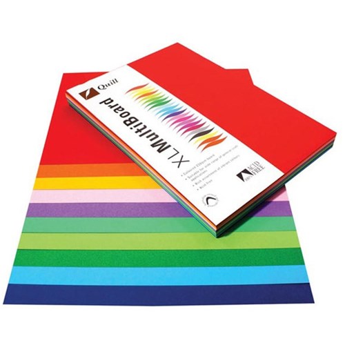 Quill A4 Multiboard A4 210gsm Assorted Colours Pack of 100_2